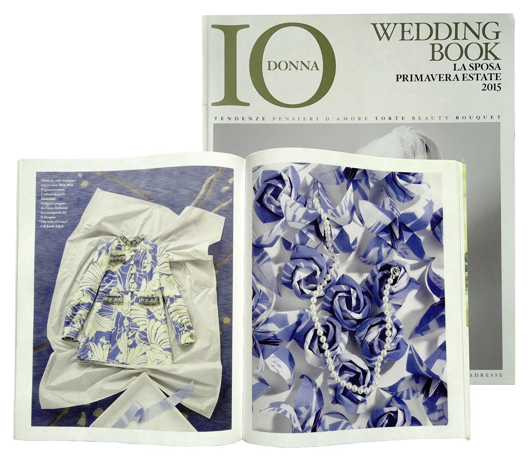 Decorazione con rose origami 