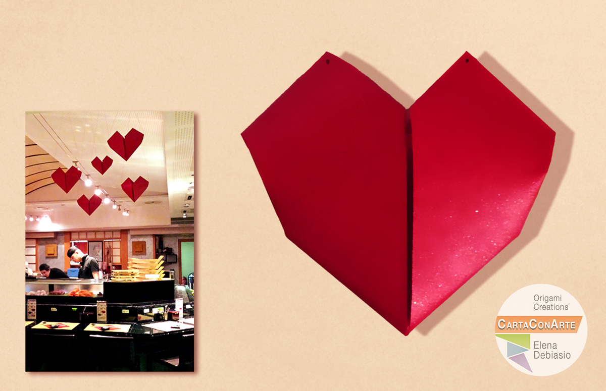 Mobile di cuori con modulo singolo