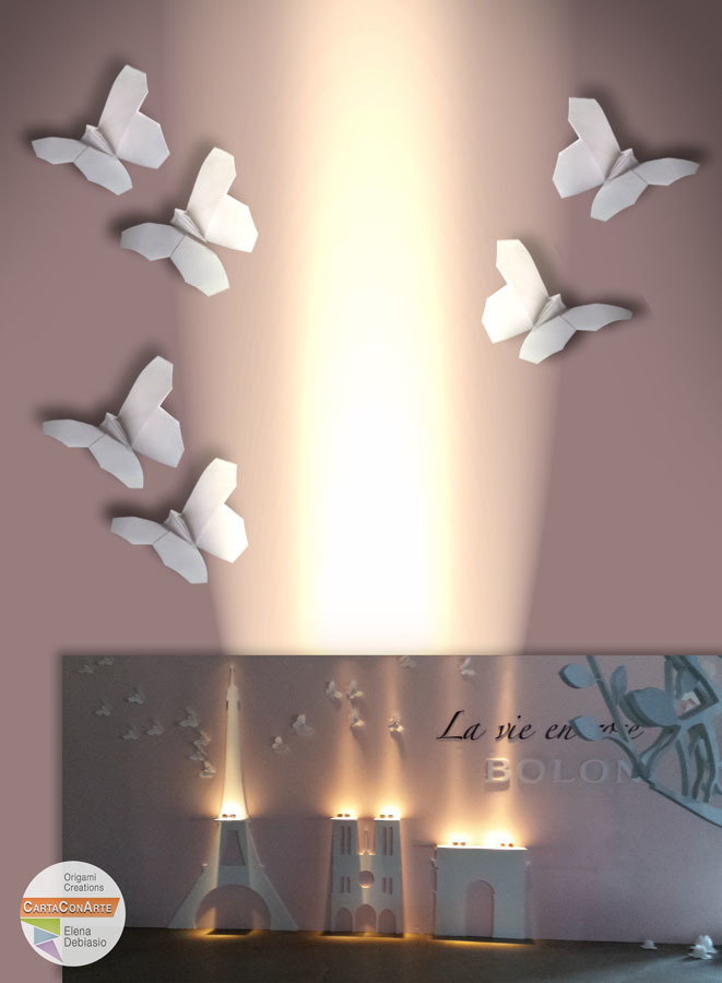 Allestimento con farfalle