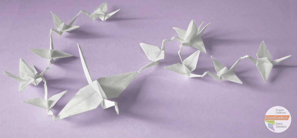 Insieme di gru da un solo foglio